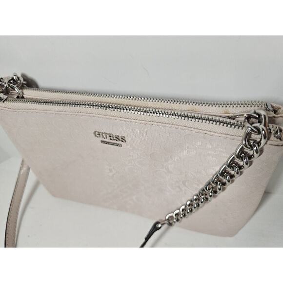 GUESS Kalei Mini Double Zip Crossbody Sling Purse Pink - Picture 2 of 5